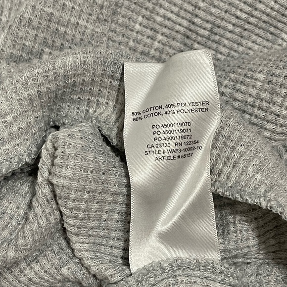 Aritzia TNA Waffle Knit Long Sleeve Cropped Top Gray Size XS - Picture 7 of 7